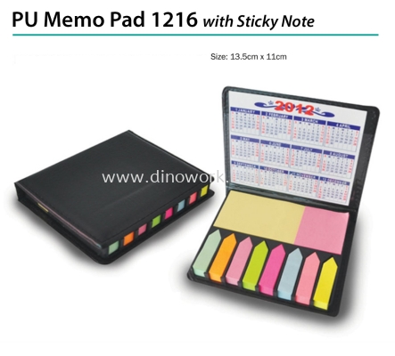 PU Memo Pad 1216 with Sticky Note