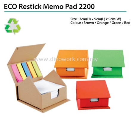 ECO Restick Memo Pad 2200
