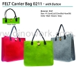 FELT Carrier Bag 0211 - with Button Felt Tote Bag Bag Series