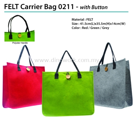 FELT Carrier Bag 0211 - with Button