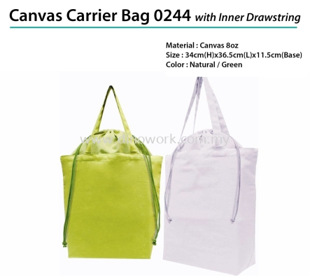 Canvas Carrier Bag 0244 with Inner Drawstring