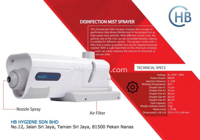 Disinfection Mist Sparayer