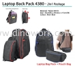 Laptop Back Pack 4380 - 2in1 Package Laptop Backpack Bag Series