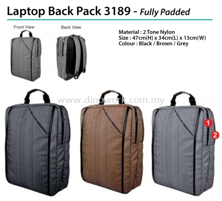 Laptop Back Pack 3189 - Fully Padded