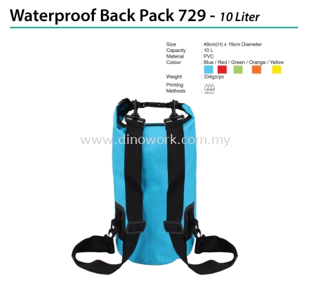 Waterproof Back Pack 729 - 10 liter