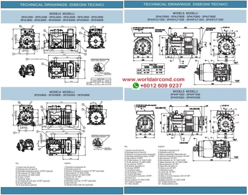 REFCOMP P SERIES SEMI HERMETIC COMPRESSOR DATA