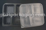 4 Compartment (Black Base) Bento Box Take Away Box