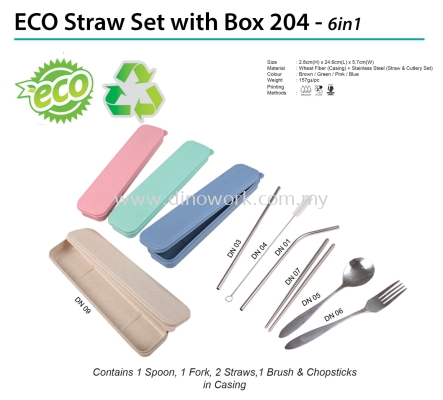 ECO Straw Set with Box 204 - 6in1