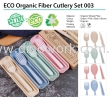 ECO Organic Fiber Cutlery Set 003 Cutlery / Straw Set Household