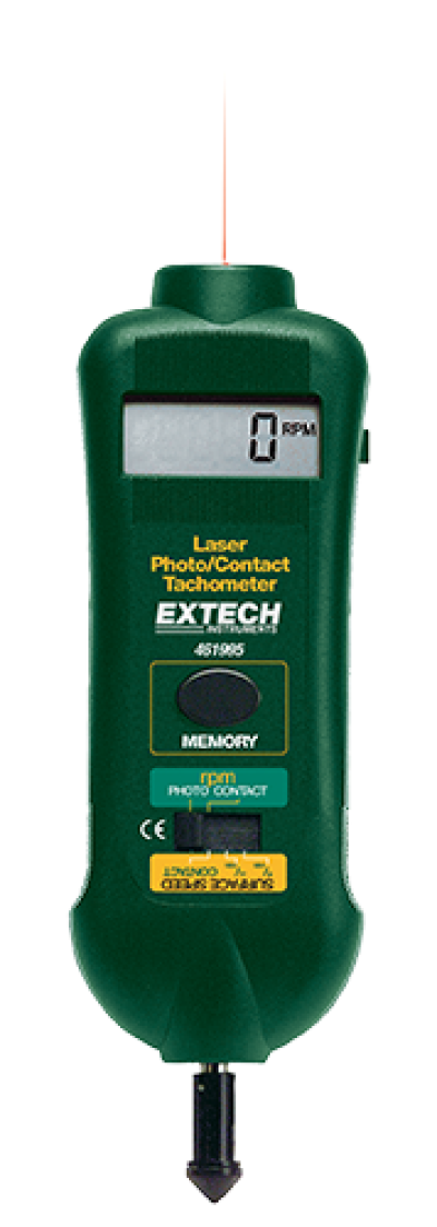 Extech 461995 Combination Contact/Laser Photo Tachometer