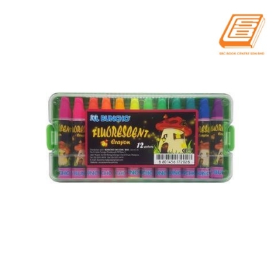 Buncho Flourescent Crayon 12 Colors 