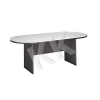 Light Grey & Dark Grey Oval Conference Table 1800W Light Grey + Dark Grey Wooden Tables Desking Series