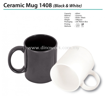 Ceramic Mug 1408 (Black&White)