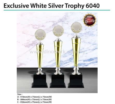 White Silver Trophy 6040