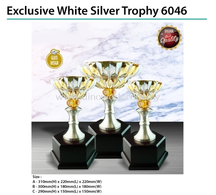 White Silver Trophy 6046