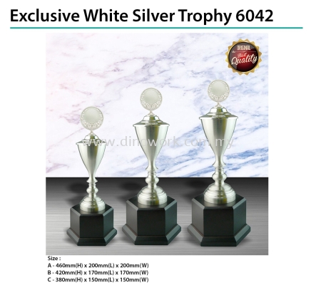 White Silver Trophy 6042