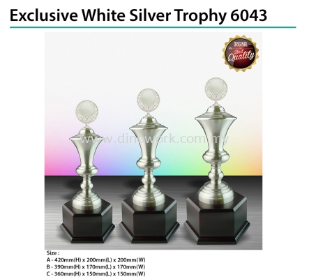 White Silver Trophy 6043