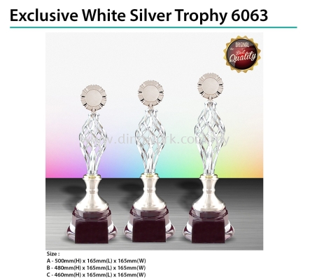 White Silver Trophy 6063