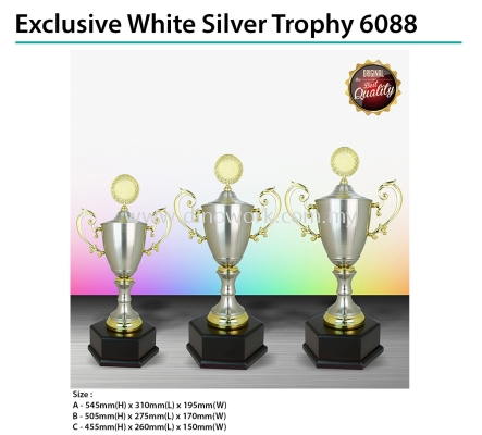 White Silver Trophy 6088