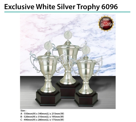 White Silver Trophy 6096