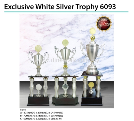 White Silver Trophy 6093