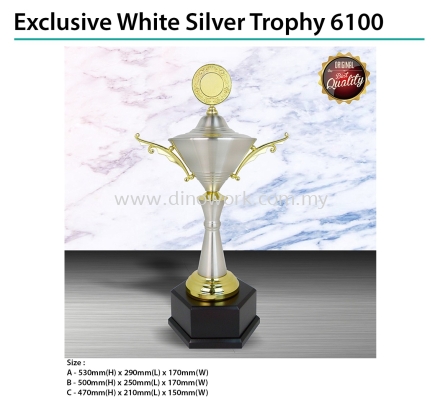 White Silver Trophy 6100