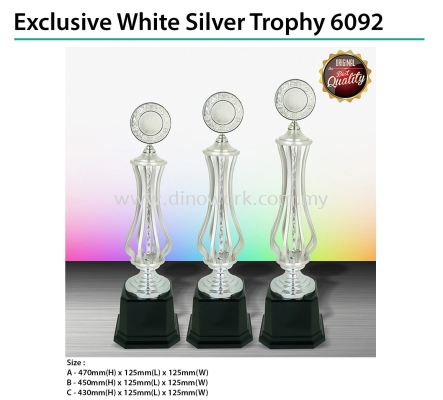 White Silver Trophy 6092