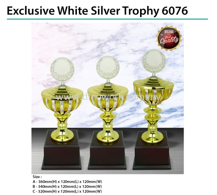 White Silver Trophy 6076
