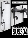 PFH 9084BLK (Round) Exposed Shower Set With Bath Mixer  Shower Set, Shower Panel & Shower Rose   