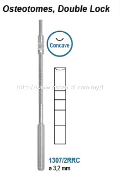 1307/2RRC Concave Osteotomes, Double Lock