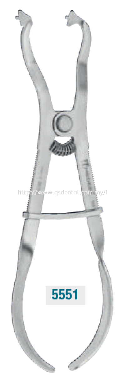 5551 170mm Ivory Clamps Forceps