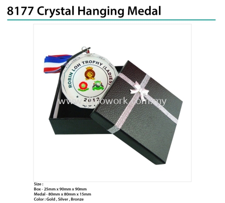 Crystal Hanging Medal 8177