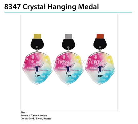 Crystal Hanging Medal 8347