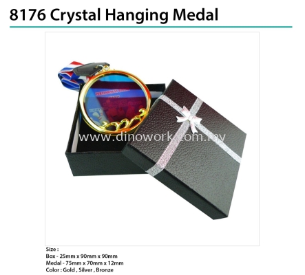 Crystal Hanging Medal 8176