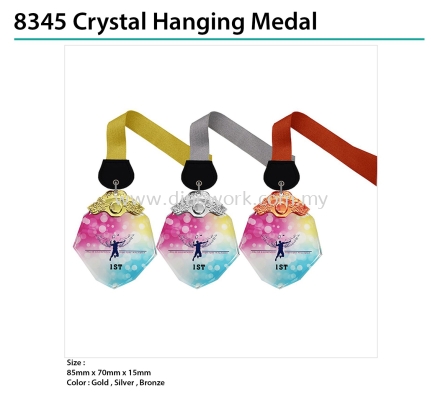 Crystal Hanging Medal 8345