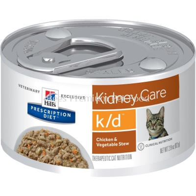 Hill's Prescription Diet k/d Feline CAN Food (Chicken &Vegetable Stew) 82g