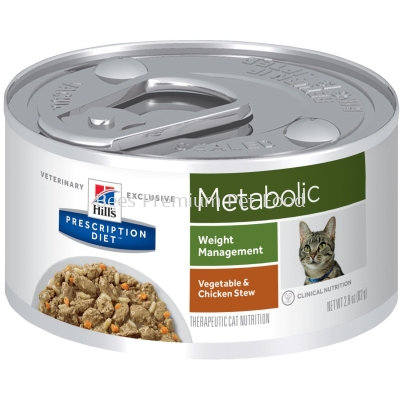 Hill's Prescription Diet Metabolic Feline CAN Food (Chicken &Vegetable Stew) 82g