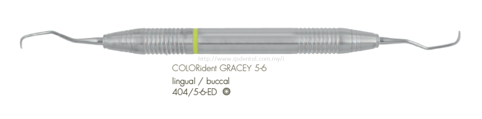 404/4-5-ED 10mm Handle With COLORident Lingual / Buccal No.4-5 Gracey Curettes