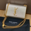 (SOLD) YSL Small Kate Monogram Metallic GHW YSL