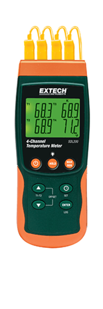 Extech SDL200  4-Channel Datalogging Thermometer