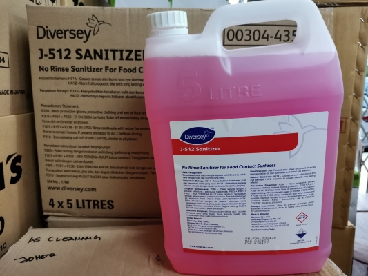 Diversey J-512 No Rinse Disinfectant and Sanitizer For Food Contact Surfaces