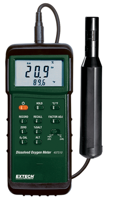 Extech 407510 Heavy Duty Dissolved Oxygen Meter with PC interface