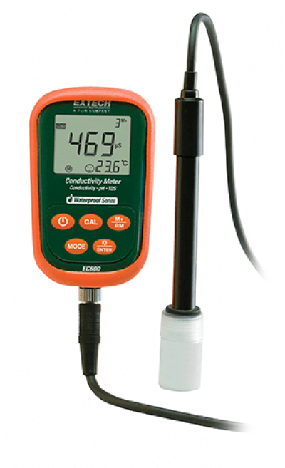 Extech EC600 Waterproof pH/mV/Conductivity/TDS/Salinity/Temp Meter