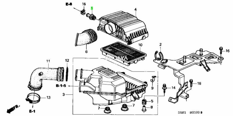 HONDA CITY SEL AIR FILTER JOINT