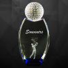 9076 - Exclusive Crystal Golf Trophy Golf Trophy  Trophy Series Trophy