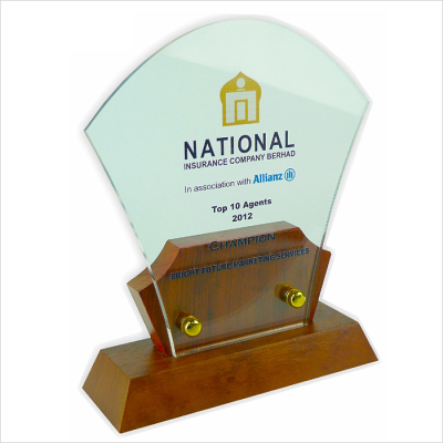 3009 - Exclusive Wooden Crystal Plaque