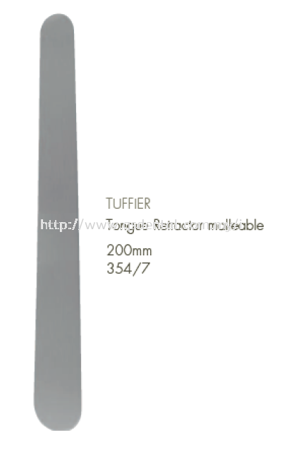 354/7 200mm Tuffier Tongue Retractor Malleable 