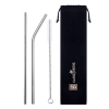 3-in-1 Stainless Steel Drinking Straw Canvas Set - MS 1004 Lunch Box & Cutlery Set Drinkware & Container  Corporate Gift