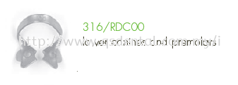 316/RDC00 Clamp Fig.00 For Lower Cannies and Premolars