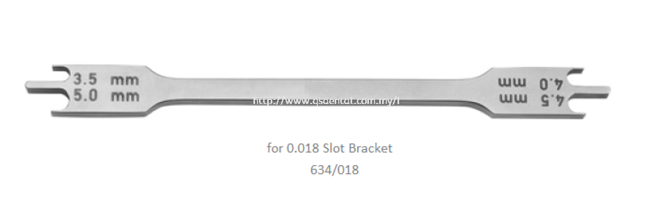 634/018 for 0.018 Slot Bracket Bracket Positioning